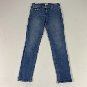 Hudson Natalie Super Skinny Jeans Womens 27 Blue Stretch Denim Distressed